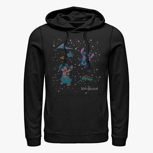 Sweatshirt Merch Disney Classics Lilo & Stitch - CONSTELATION LILO STITCH Unisex Hoodie Black