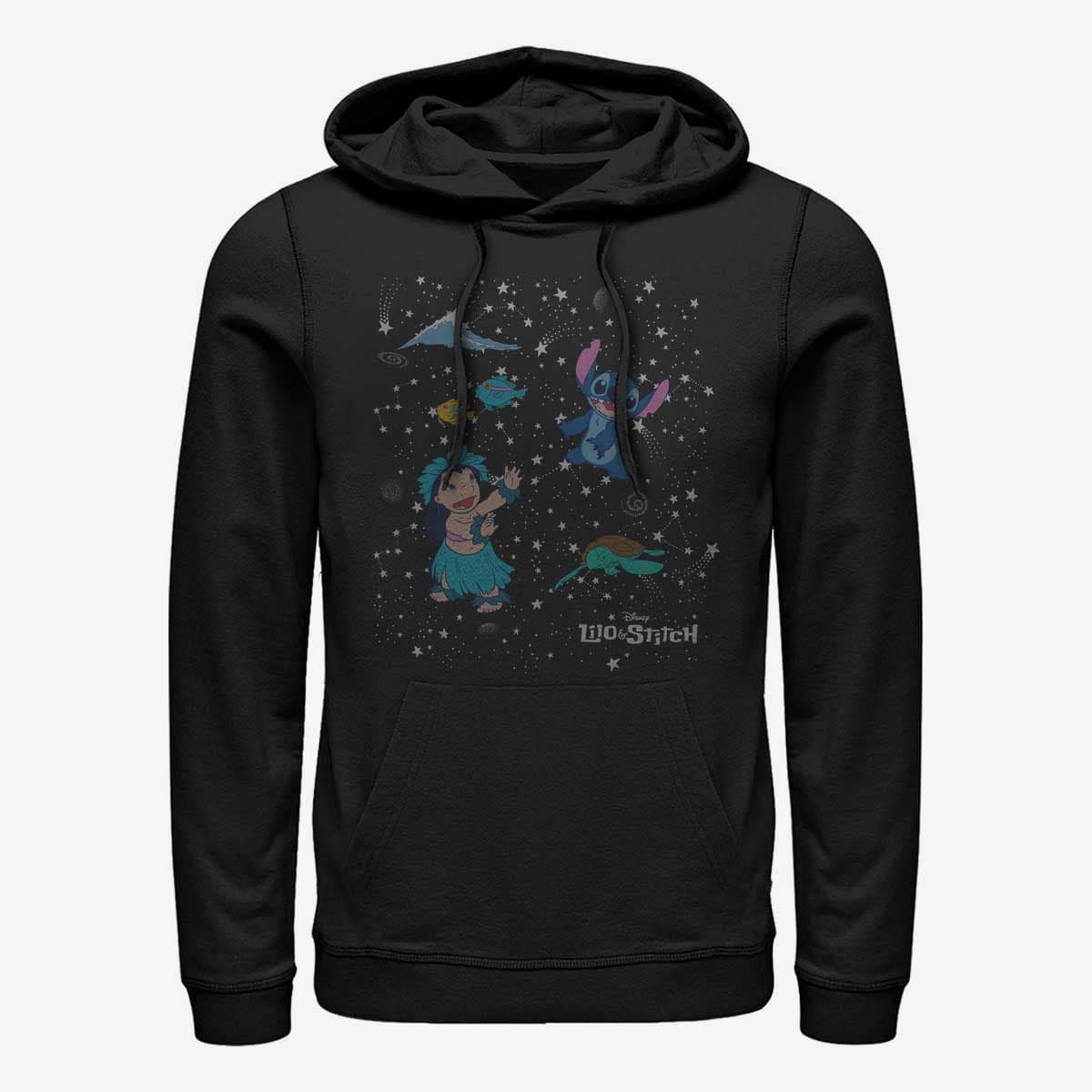 Толстовки та реглани Merch Disney Classics Lilo & Stitch - CONSTELATION LILO STITCH Unisex Hoodie Black