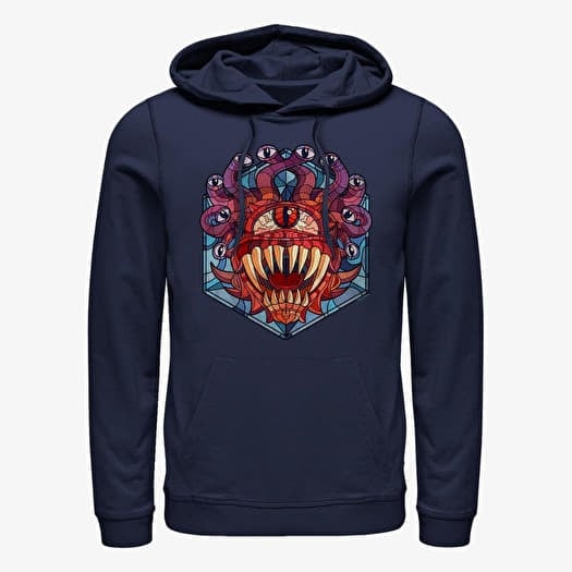 Merch Dungeons & Dragons - Eye of the Beholder Glass Unisex Hoodie Navy Blue