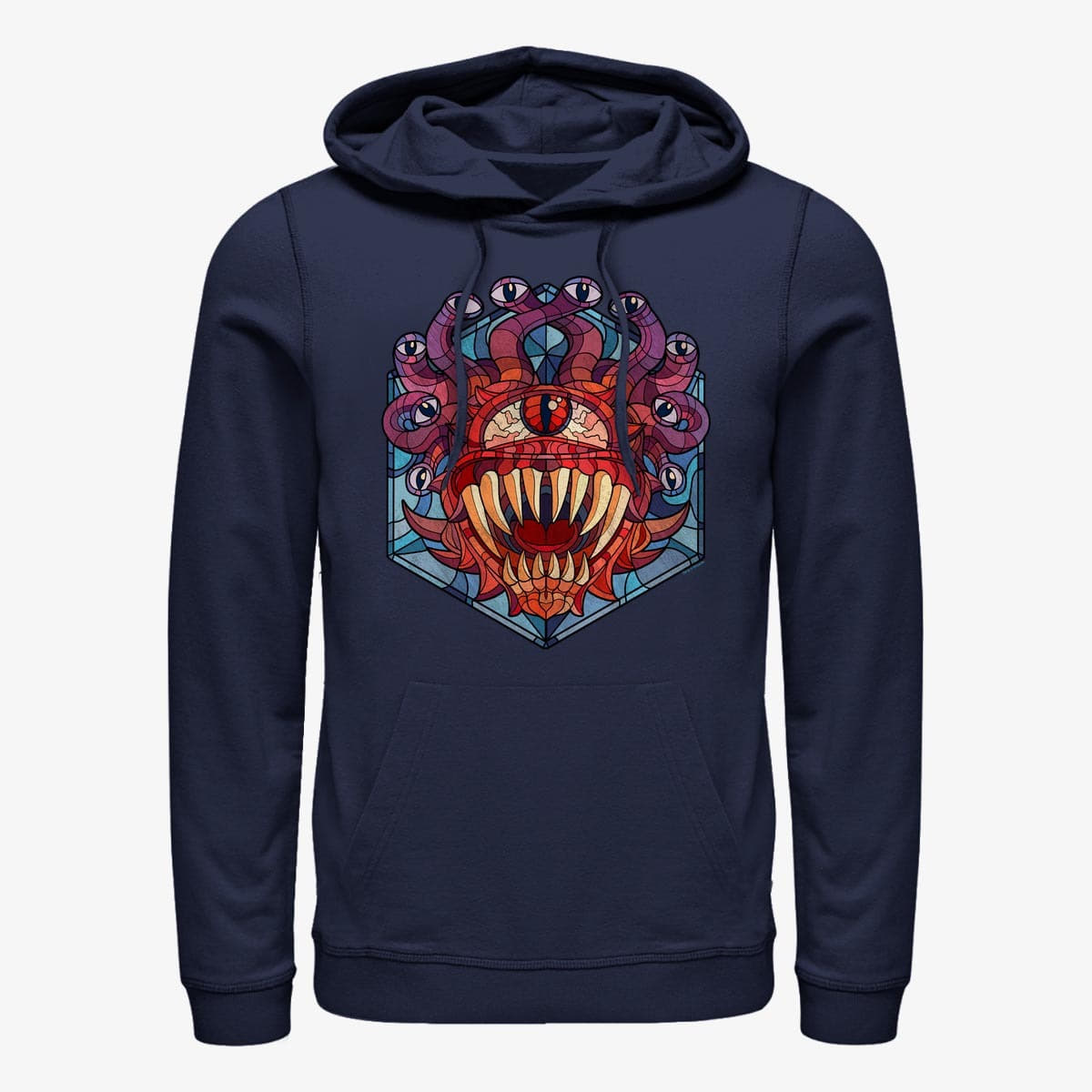 Hoodies and sweatshirts  Merch Dungeons & Dragons - Eye of the Beholder Glass Unisex Hoodie Navy Blue