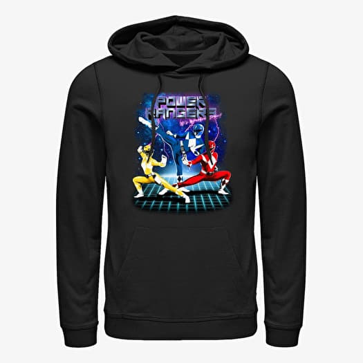 Sweatshirt Merch Hasbro Vault Power Rangers - Nineties Lightning Unisex Hoodie Black