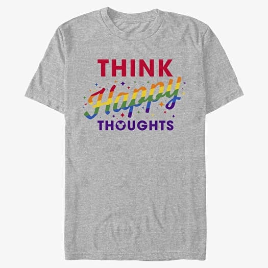 T-shirt Merch Disney Classics Peter Pan - Happy Thoughts Unisex T-Shirt Heather Grey
