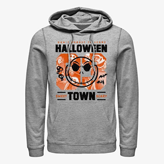 Sweatshirt Merch Disney Classics Nightmare Before Christmas - Halloweentown College Unisex Hoodie Heather Grey