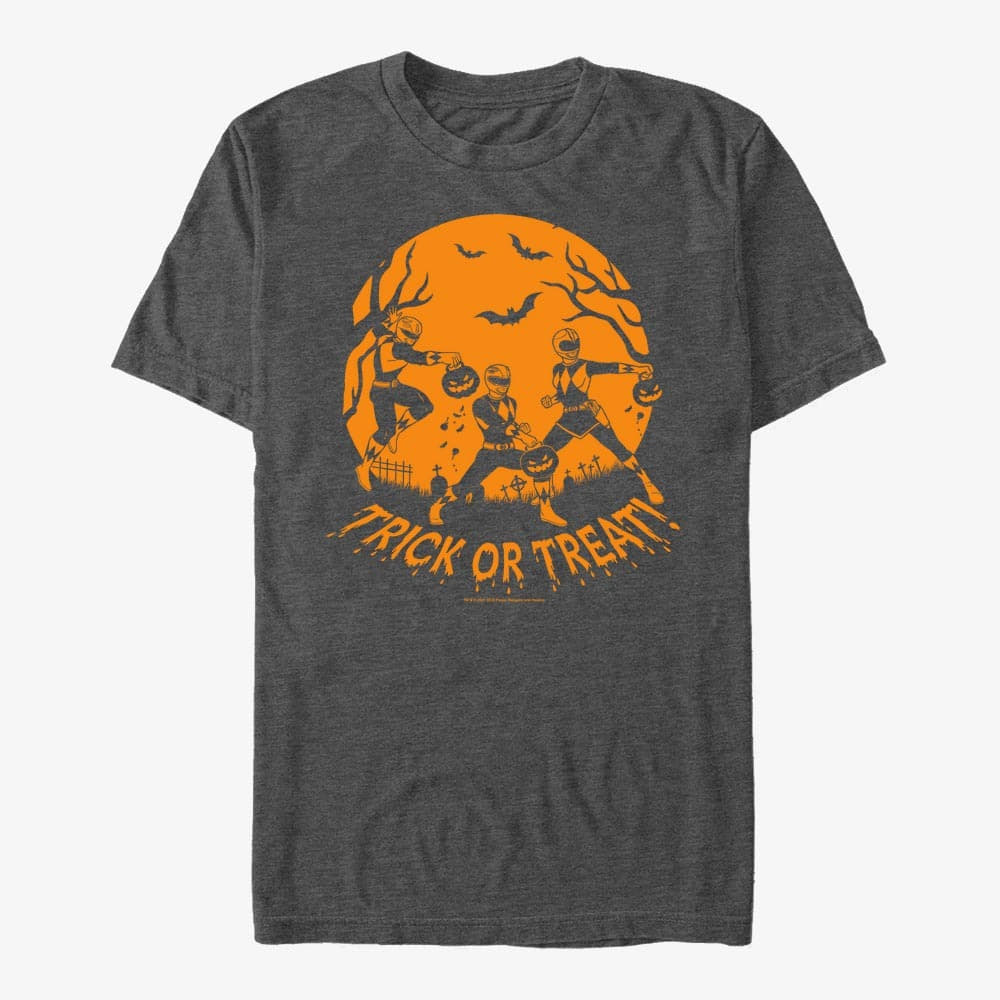 Футболки Merch Hasbro Vault Power Rangers - Trick Or Ranger Unisex T-Shirt Dark Heather Grey