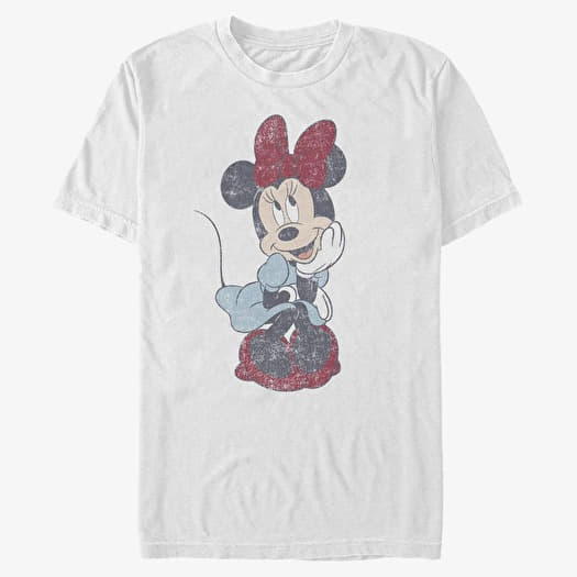 Tričko Merch Disney Classics Mickey Classic - Simple Minnie Sit Unisex T-Shirt White
