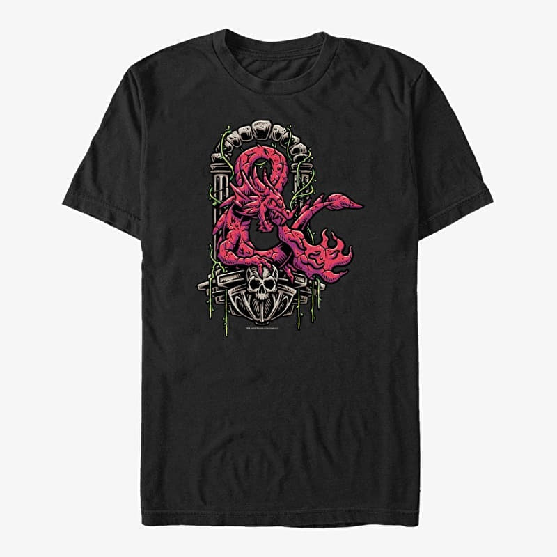 T-särk Merch Dungeons & Dragons - Dragon Altar Logo Unisex T-Shirt Black