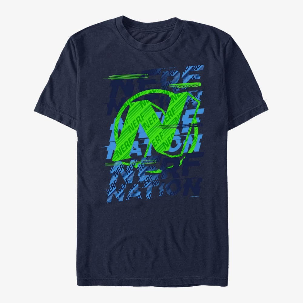 T-Shirts Merch Hasbro Vault Nerf - Nerf Nation Pile Unisex T-Shirt Navy Blue