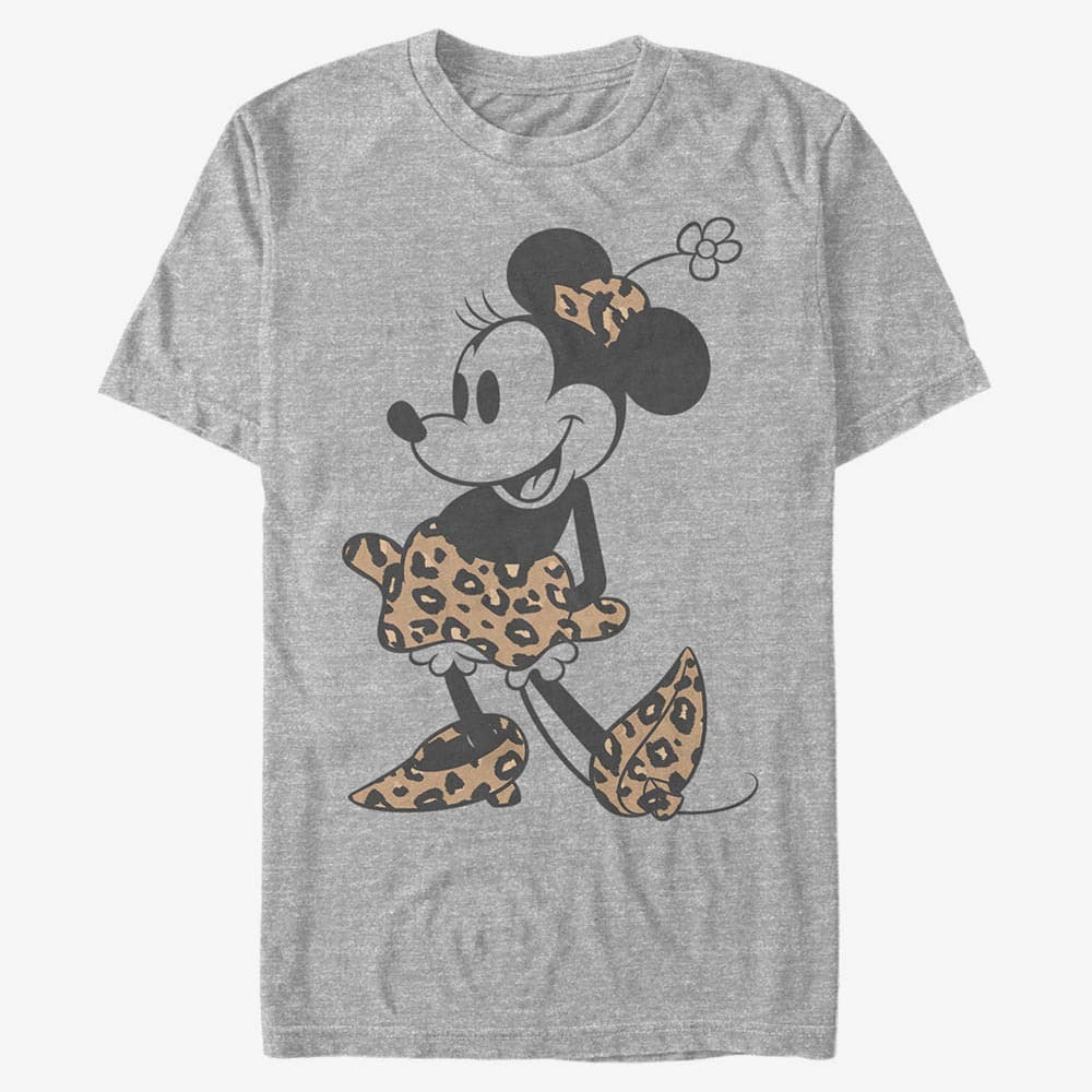 majice kratkih rukava Merch Disney Classics Mickey & Friends - Leopard Mouse Unisex T-Shirt Heather Grey