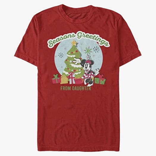 Tričko Merch Disney Classics Mickey Classic - Greetings From Daughter Unisex T-Shirt Red