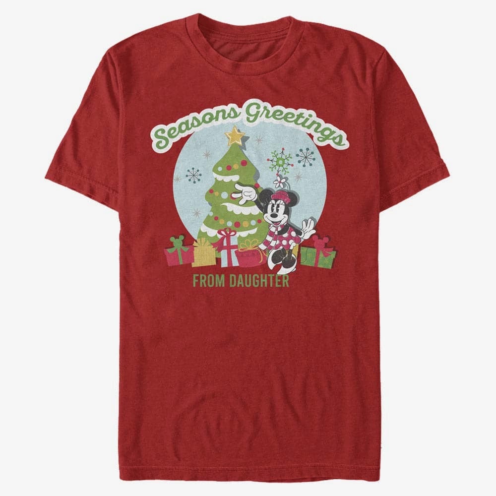 T-Shirts Merch Disney Classics Mickey Classic - Greetings From Daughter Unisex T-Shirt Red