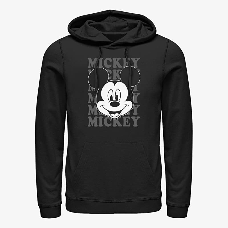 Mikina Merch Disney Classics Mickey Classic - All Name Unisex Hoodie Black