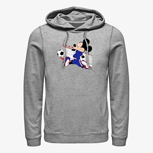 Mikina Merch Disney Classics Mickey Classic - Japan Kick Unisex Hoodie Heather Grey