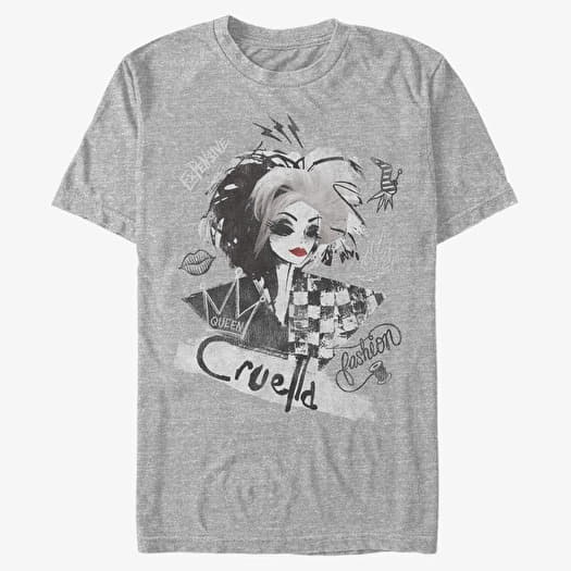 Póló Merch Disney Classics DNCA - ARTSY CRUELLA Unisex T-Shirt Heather Grey