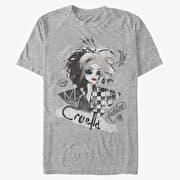 Merch Disney Classics DNCA - ARTSY CRUELLA Unisex T-Shirt Heather Grey