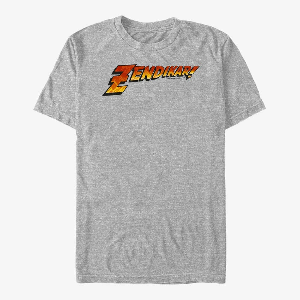 T-Shirts Merch Magic: The Gathering - Zendikar Logo Unisex T-Shirt Heather Grey