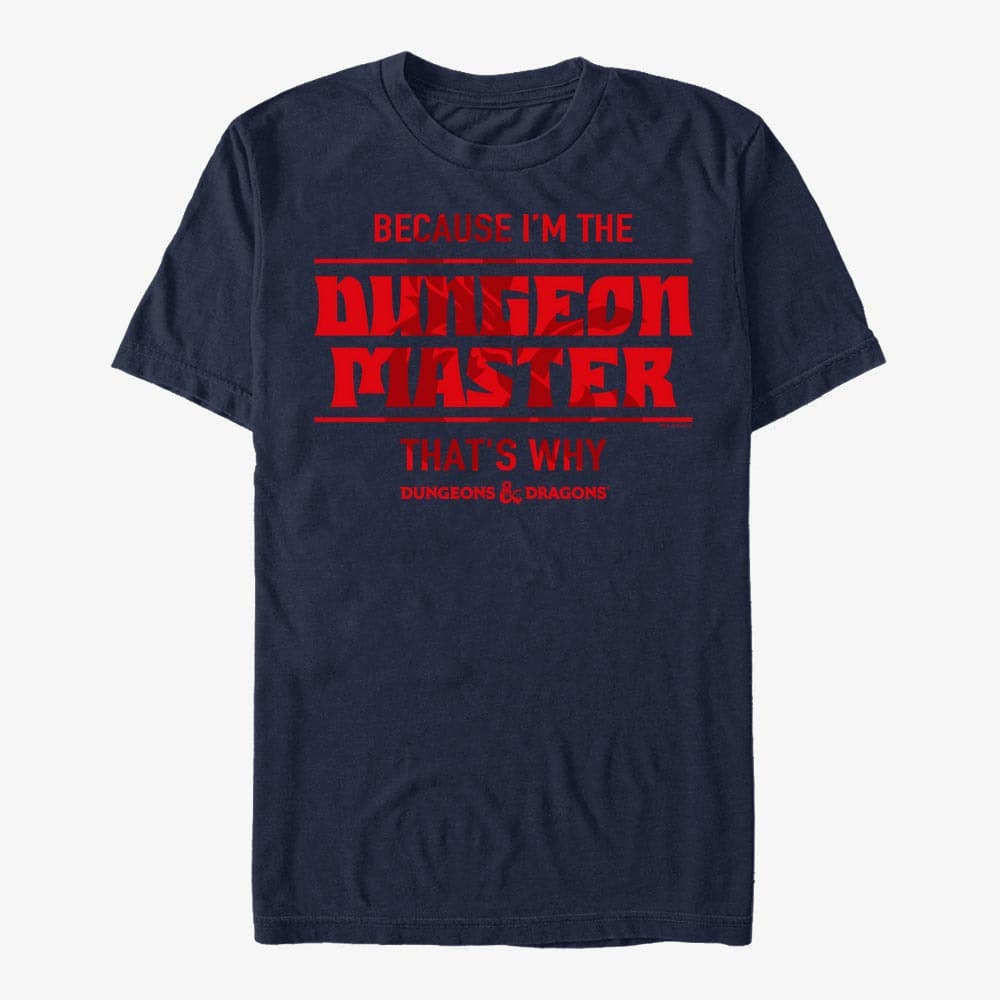 T-shirts Merch Dungeons & Dragons - Because DM Unisex T-Shirt Navy Blue