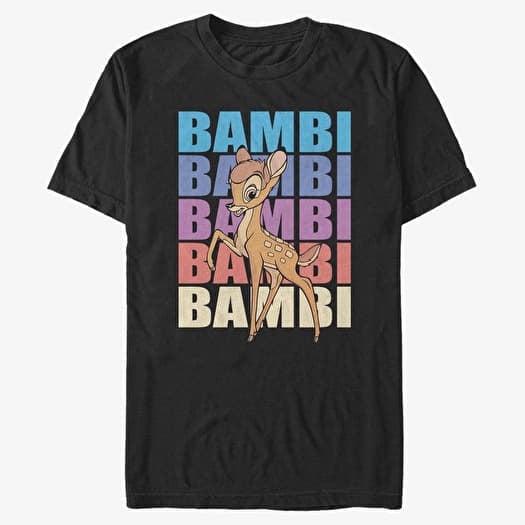 Merch Disney Classics Bambi - Bambi Name Stacked Unisex T-Shirt Black
