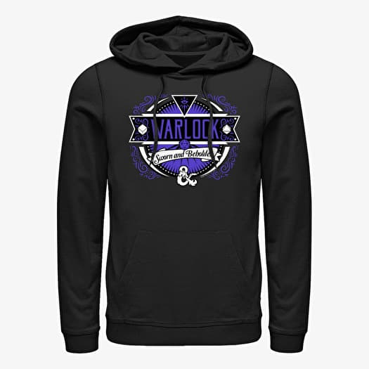 Merch Dungeons & Dragons - Warlock Label Unisex Hoodie Black