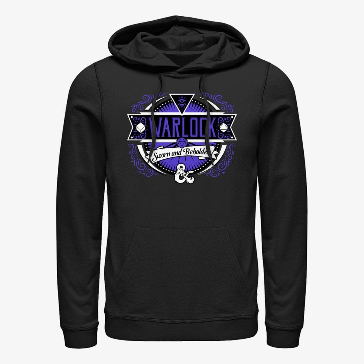 Felpe Merch Dungeons & Dragons - Warlock Label Unisex Hoodie Black