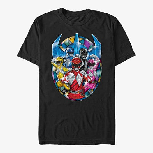 Tricou Merch Hasbro Vault Power Rangers - Powers of Glass Unisex T-Shirt Black