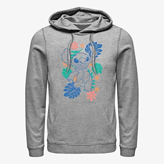 Felpa Merch Disney Classics Lilo & Stitch - RETRO TROPICAL TONAL STITCH Unisex Hoodie Heather Grey