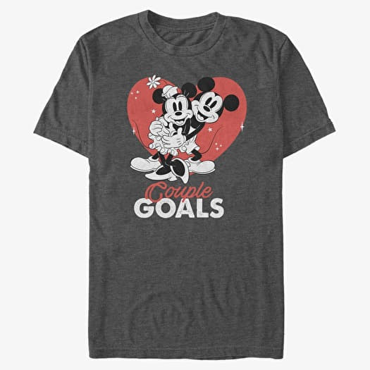 T-shirt Merch Disney Classics Mickey Classic - Couple Goals Unisex T-Shirt Dark Heather Grey
