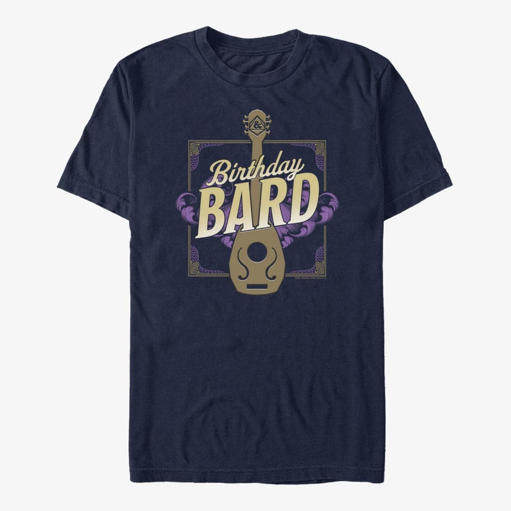 T-Shirts Merch Dungeons & Dragons - Bard Birthday Unisex T-Shirt Navy Blue