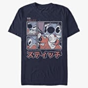 Merch Disney Classics Lilo & Stitch - Stitch Kanji Unisex T-Shirt Navy Blue