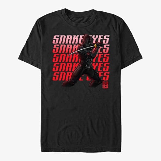 T-shirt Merch Hasbro Vault Snake Eyes - Snake Eye Stack Unisex T-Shirt Black