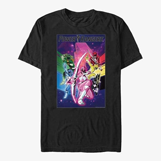 T-shirt Merch Hasbro Vault Power Rangers - Colorful Poster Unisex T-Shirt Black
