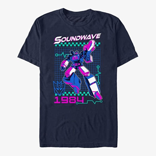 Póló Merch Hasbro Vault Transformers - Soundwave Retro Unisex T-Shirt Navy Blue