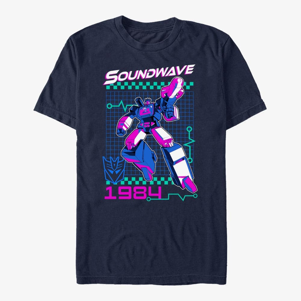 T-Shirts Merch Hasbro Vault Transformers - Soundwave Retro Unisex T-Shirt Navy Blue