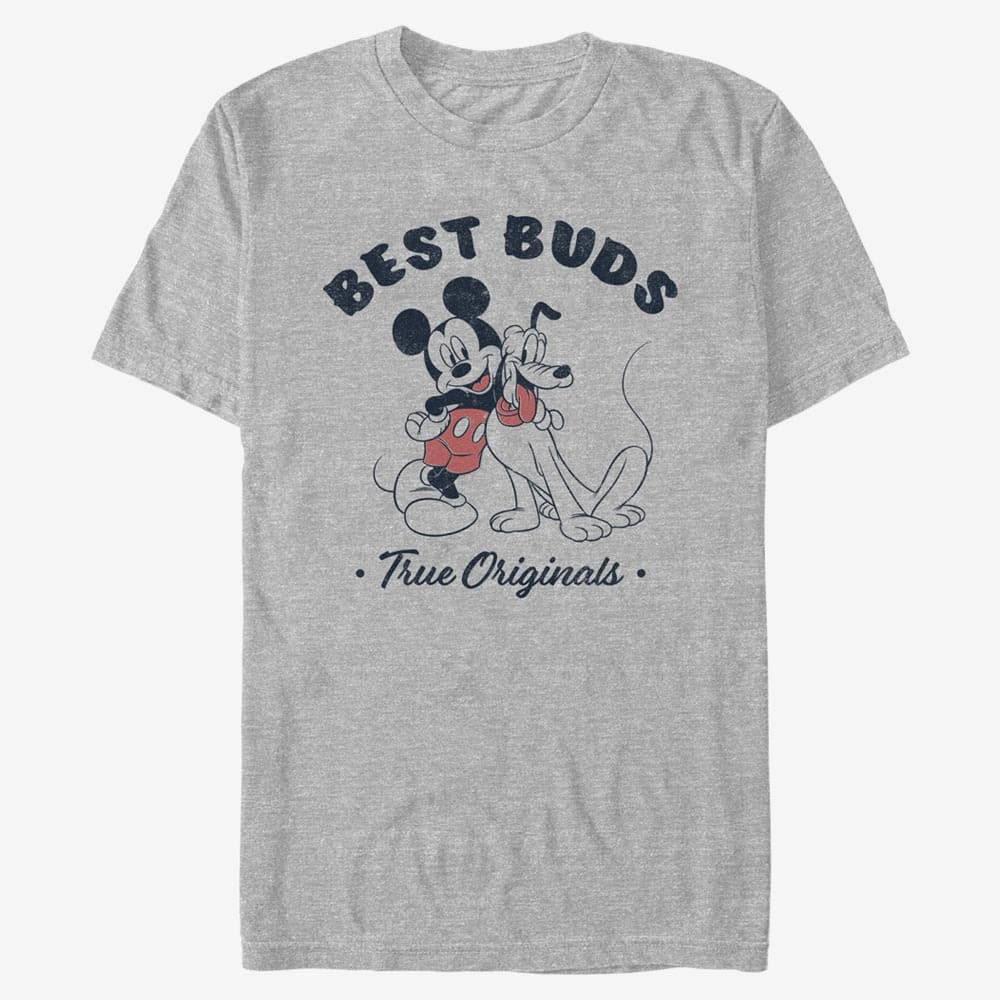 majice kratkih rukava Merch Disney Classics Mickey Mouse - Vintage Buds Unisex T-Shirt Heather Grey