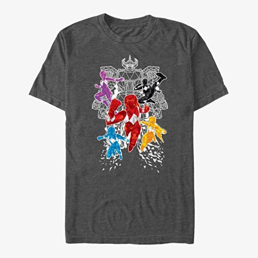 Maglietta Merch Hasbro Vault Power Rangers - Polygon Group Unisex T-Shirt Dark Heather Grey