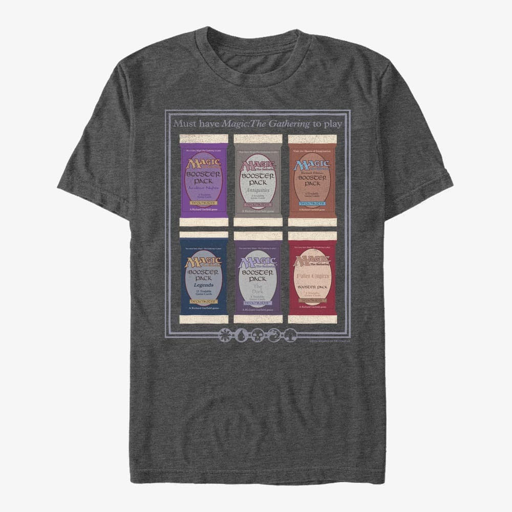 Magliette Merch Hasbro Magic: The Gathering - Card Packs Unisex T-Shirt Dark Heather Grey