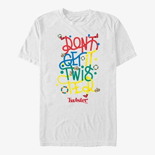 T-shirt Merch Hasbro Vault Twister - Twisted Text Stack Unisex T-Shirt White