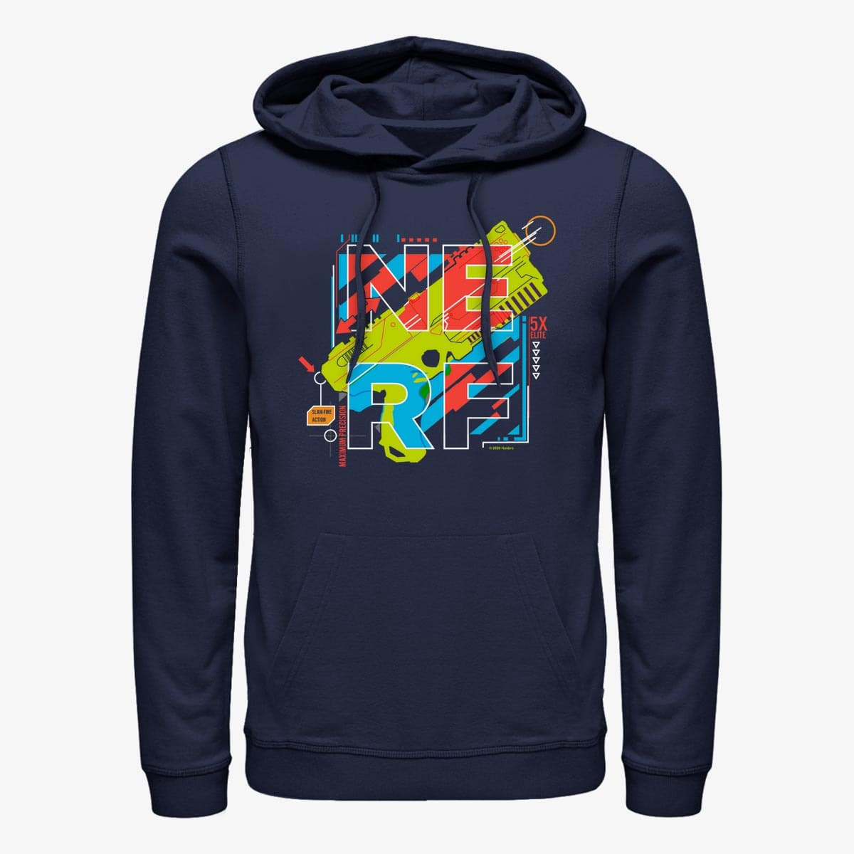 Pulóverek Merch Hasbro Vault Nerf - Maximum Precision Unisex Hoodie Navy Blue