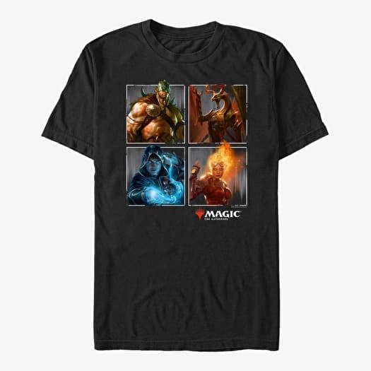 T-shirt Merch Magic: The Gathering - Character Four Up Unisex T-Shirt Black