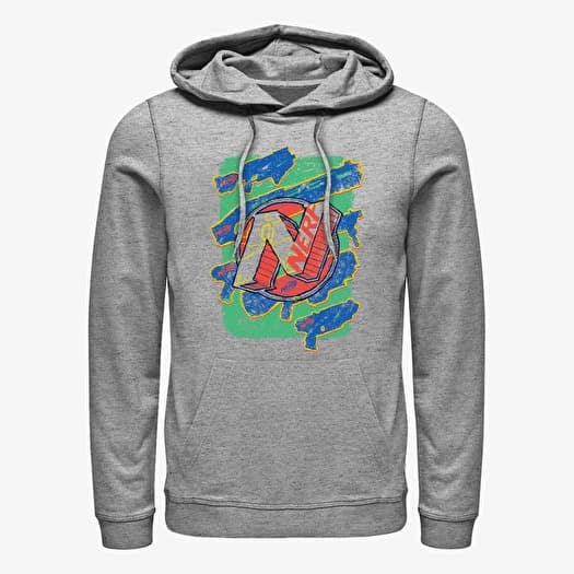 Mikina Merch Hasbro Vault Nerf - Nerf Scribble Unisex Hoodie Heather Grey