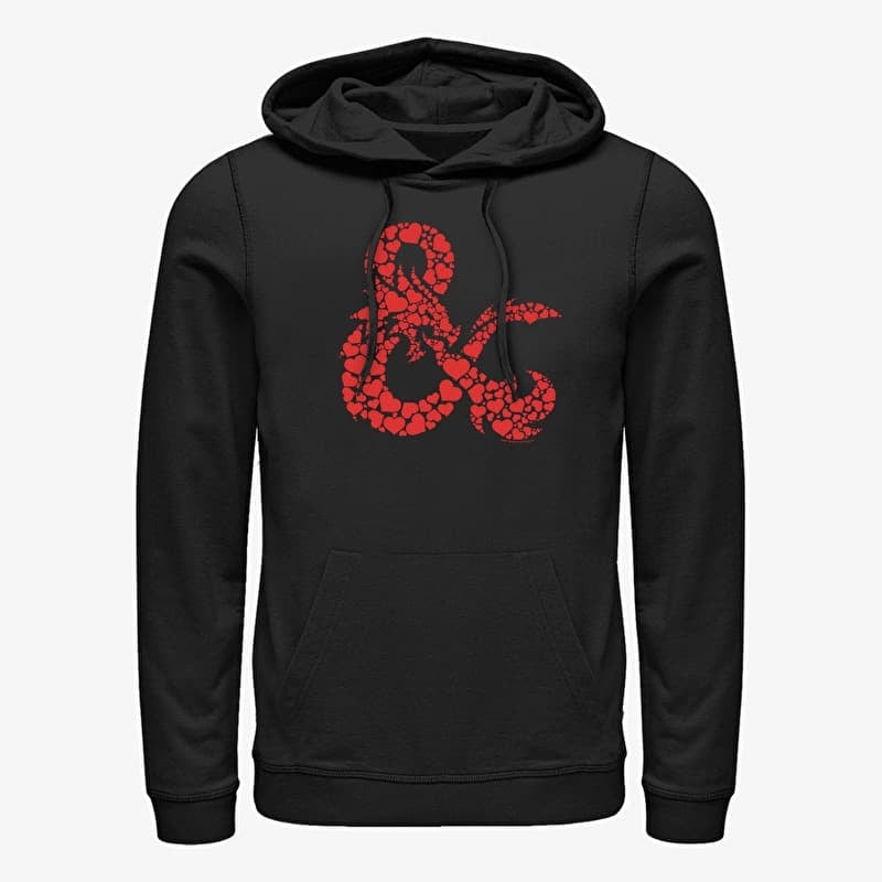 Sweatshirt Merch Dungeons & Dragons - DnD HeartFill Unisex Hoodie Black