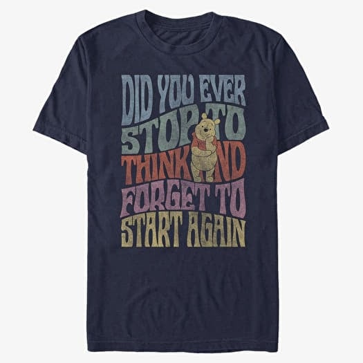 T-shirt Merch Disney Classics Winnie The Pooh - DID YOU EVER Unisex T-Shirt Navy Blue