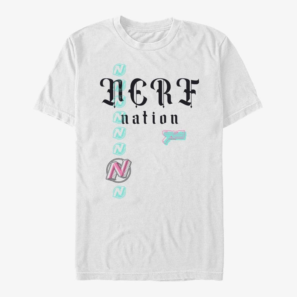 T-Shirts Merch Hasbro Vault Nerf - Nerf Nation Unisex T-Shirt White