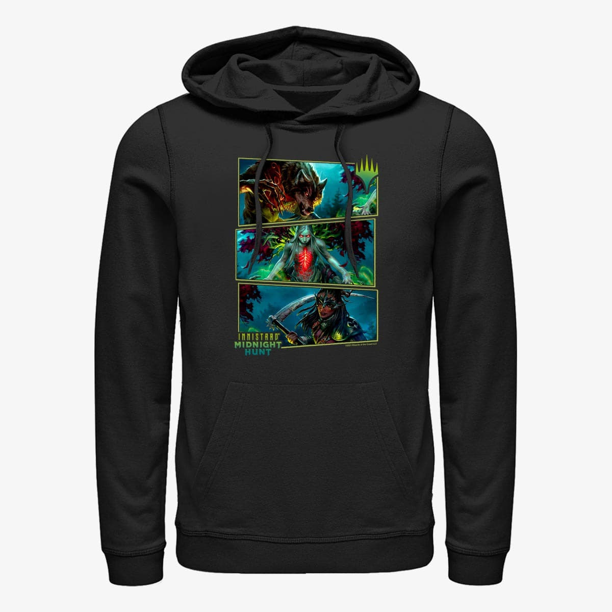 Sweatshirts Merch Magic: The Gathering - Midnight Hunt Panel Unisex Hoodie Black