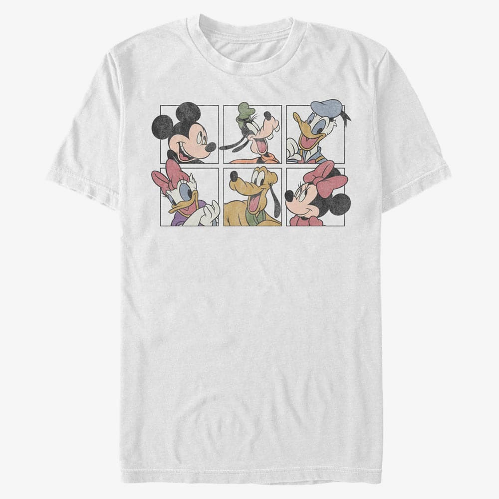 T-shirts Merch Disney Classics Mickey Classic - Mickey and Friends Grid Unisex T-Shirt White
