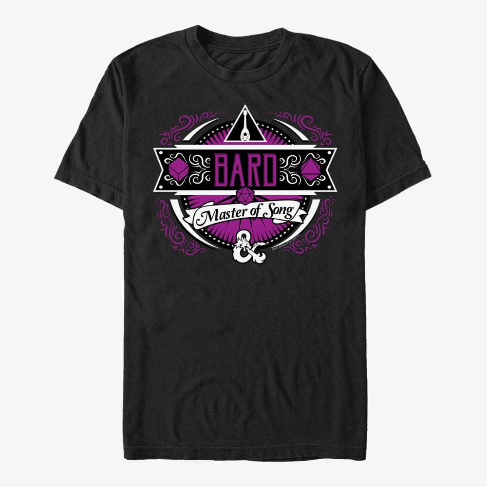 Camisetas Merch Dungeons & Dragons - Bard Label Unisex T-Shirt Black