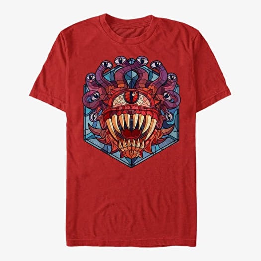 Tričko Merch Dungeons & Dragons - Eye of the Beholder Glass Unisex T-Shirt Red