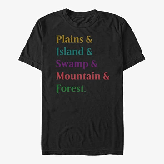 Marškinėliai Merch Magic: The Gathering - Land Stack Unisex T-Shirt Black