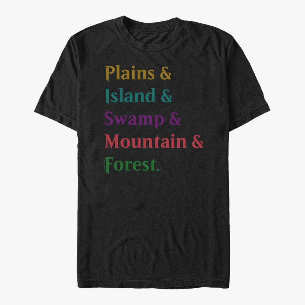 T-shirts Merch Magic: The Gathering - Land Stack Unisex T-Shirt Black