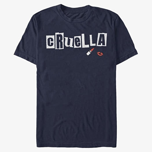Tričko Merch Disney Classics DNCA - Cruella Name Unisex T-Shirt Navy Blue