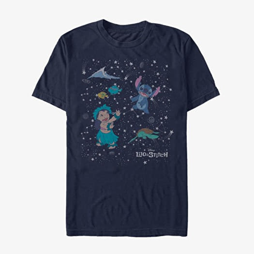 Tričko Merch Disney Classics Lilo & Stitch - CONSTELATION LILO STITCH Unisex T-Shirt Navy Blue